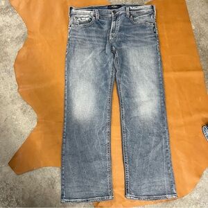 Silver Jeans Men's Light Blue Straight Jeans 38 x 34